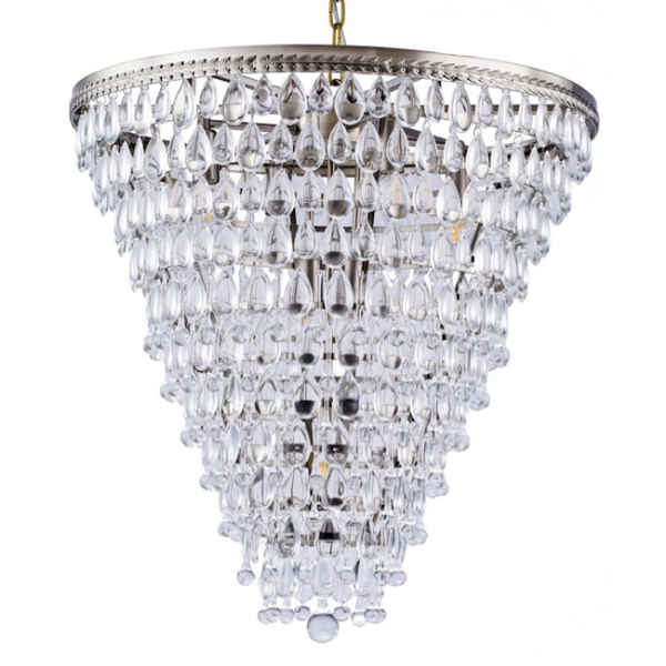 Люстра Clarissa Glass Drop Pendant 61 Nickel Хром Люстра Clarissa Glass Drop Pendant 61 Nickel Хром в Челябинске | Loft Concept