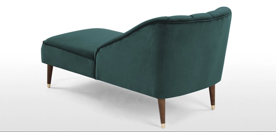Кушетка Chaise Longue, Peacock Blue Velvet Кушетка Chaise Longue, Peacock Blue Velvet - Loft-Concept в Челябинске