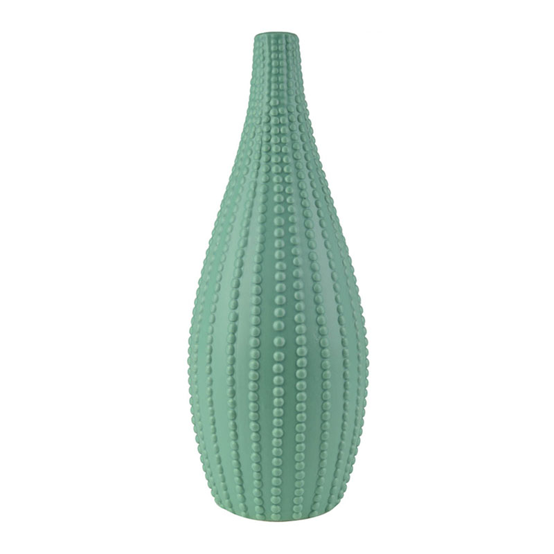 Ваза Ribbed Vase Narrow Throat turquoise 38 Бирюзовый Ваза Ribbed Vase Narrow Throat turquoise 38 Бирюзовый в Челябинске | Loft Concept