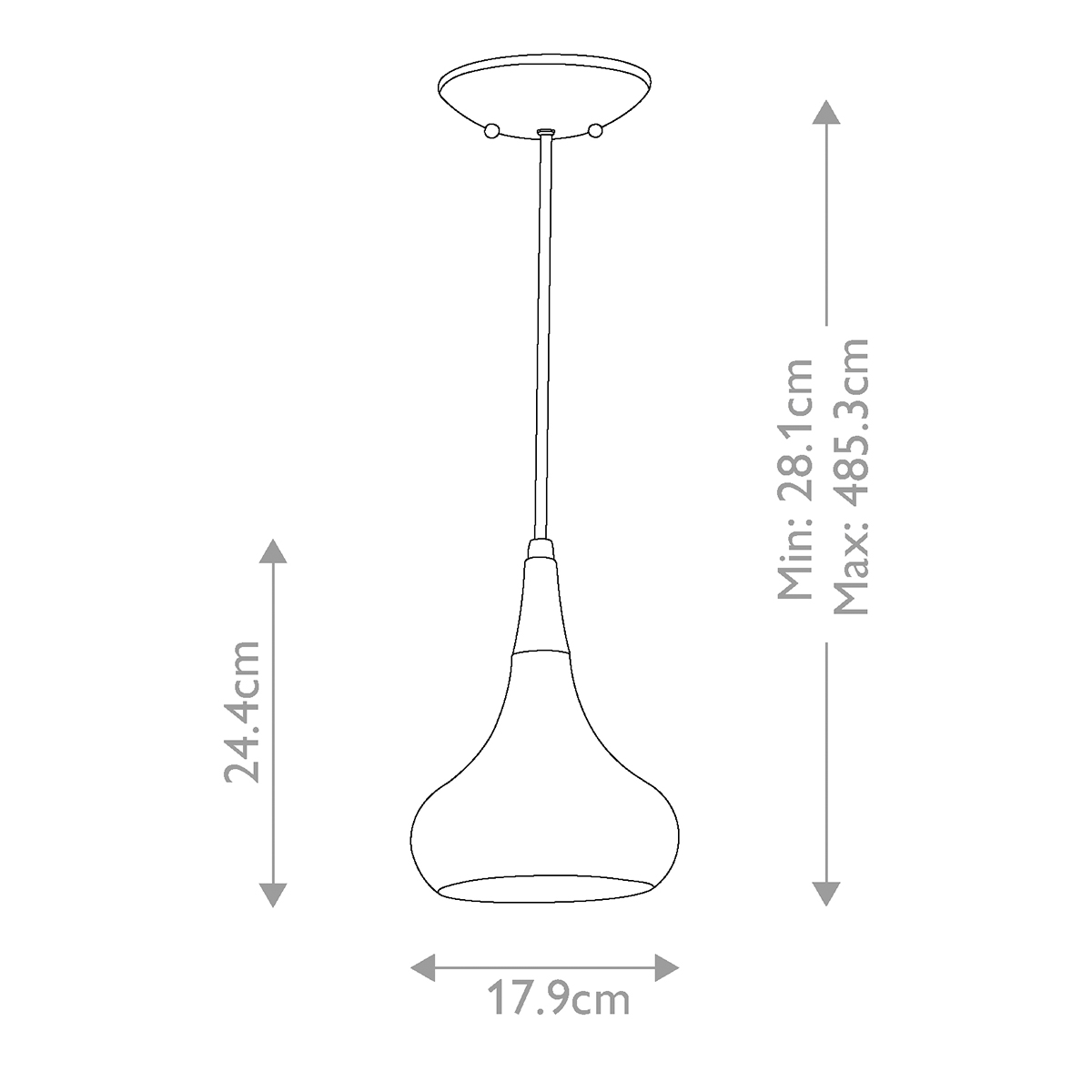  Подвесной светильник с каплевидным плафоном темного цвета Feiss в Челябинске