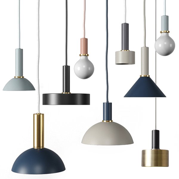 Подвесной светильник Ferm Living Socket Pendant High Черный Латунь Голубой пастельный Темно-синий Белый Дымчатая Роза Подвесной светильник Ferm Living Socket Pendant High Черный Латунь Голубой пастельный Темно-синий Белый Дымчатая Роза в Челябинске | Loft Concept