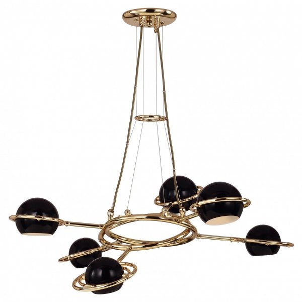 Люстра Delightfull Cosmo Suspention Light Black 6 Черный в Челябинске | Loft Concept 