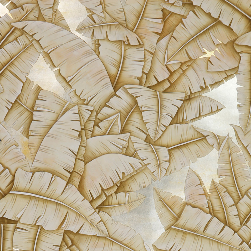 Обои ручная роспись Palms Sand on Tarnished Silver gilded paper with nickel pearlescent antiquing Обои ручная роспись Palms Sand on Tarnished Silver gilded paper with nickel pearlescent antiquing в Челябинске | Loft Concept