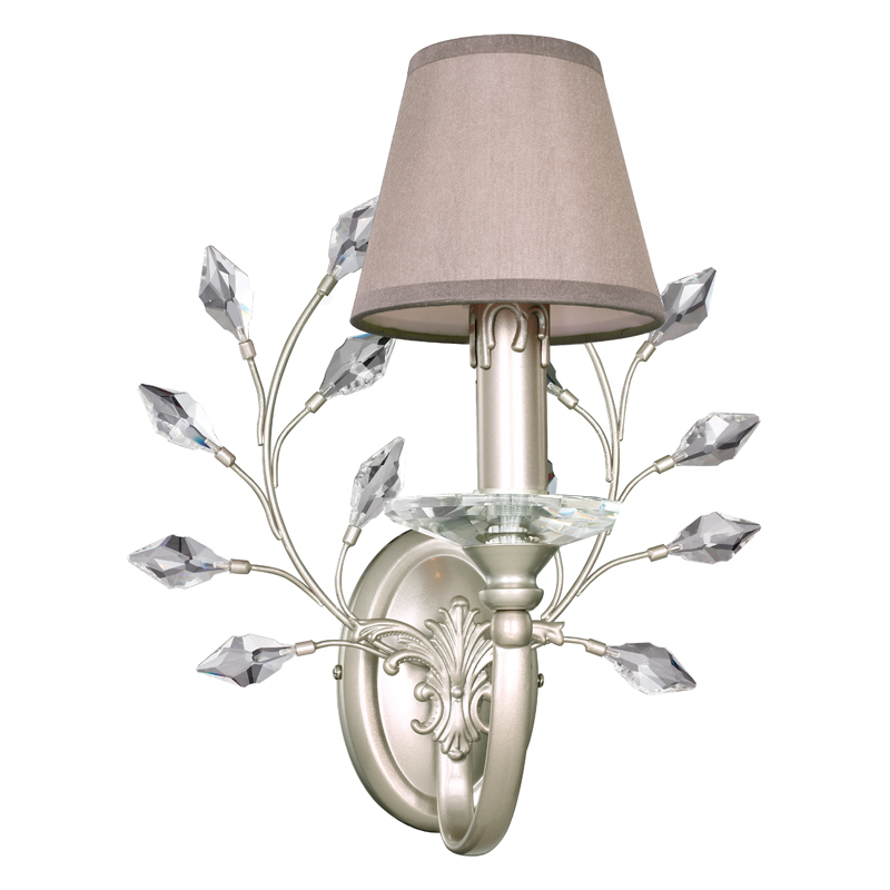 Бра Loretta Sconce grey Серый Прозрачный Белое золото винтаж Бра Loretta Sconce grey Серый Прозрачный Белое золото винтаж в Челябинске | Loft Concept