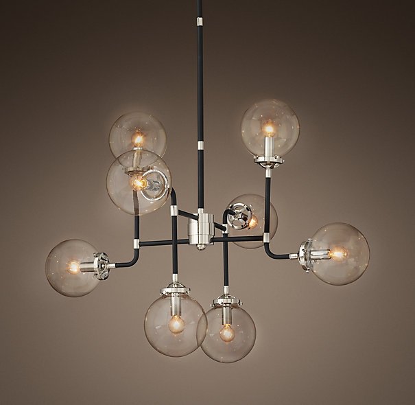 Люстра BISTRO GLOBE CLEAR GLASS SILVER CHANDELIER 8 Черный Серебряный Прозрачное Стекло Люстра BISTRO GLOBE CLEAR GLASS SILVER CHANDELIER 8 Черный Серебряный Прозрачное Стекло в Челябинске | Loft Concept
