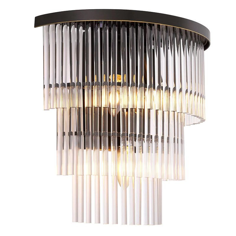 Бра Eichholtz Wall Lamp East Bronze Прозрачное Стекло Темная бронза в Челябинске | Loft Concept 