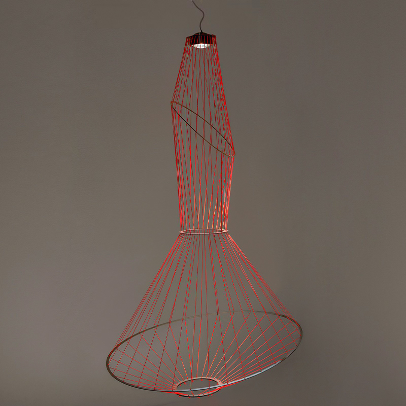 Люстра Light Threads Object Lighting Красный Черный Люстра Light Threads Object Lighting Красный Черный в Челябинске | Loft Concept