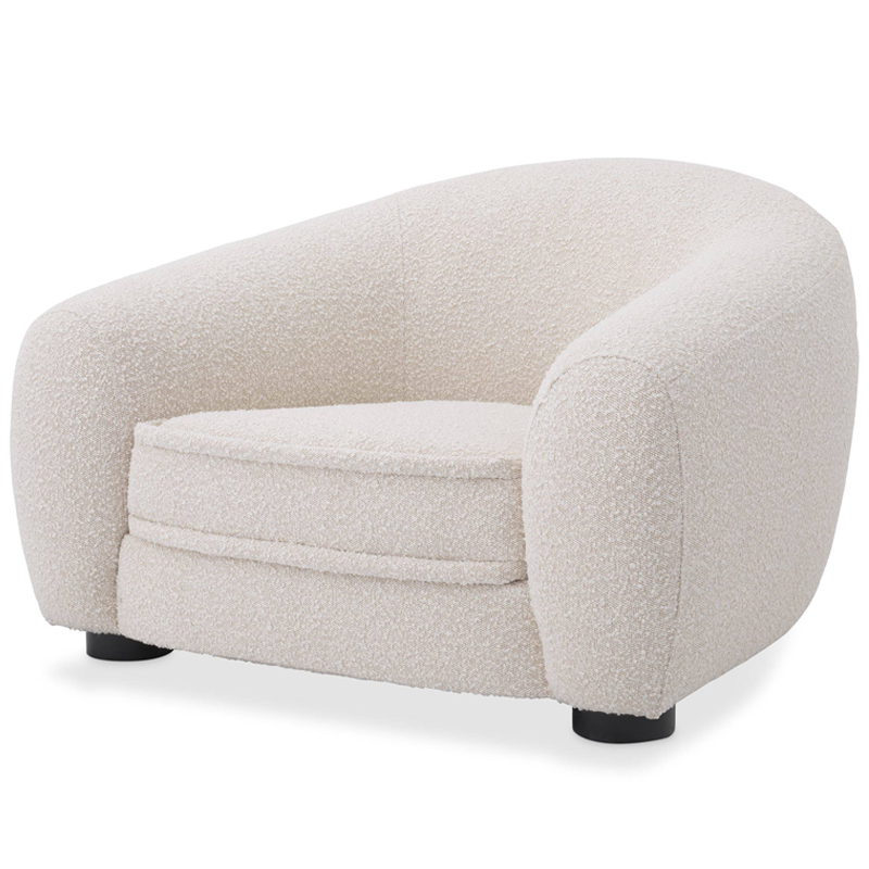 Кресло Eichholtz Chair Freud Boucle cream Кремовый Черный Кресло Eichholtz Chair Freud Boucle cream Кремовый Черный в Челябинске | Loft Concept