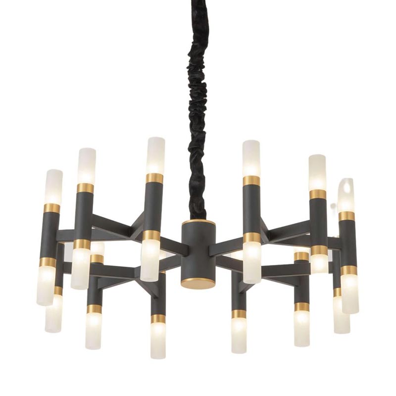 Люстра Beltram Chandelier round Белый Черный Люстра Beltram Chandelier round Белый Черный в Челябинске | Loft Concept