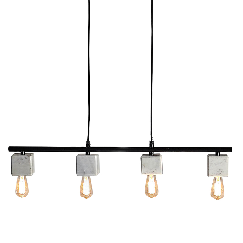 Люстра Shaw Four Marble Cubes Chandelier Белый Мрамор Bianco Черный Люстра Shaw Four Marble Cubes Chandelier Белый Мрамор Bianco Черный в Челябинске | Loft Concept