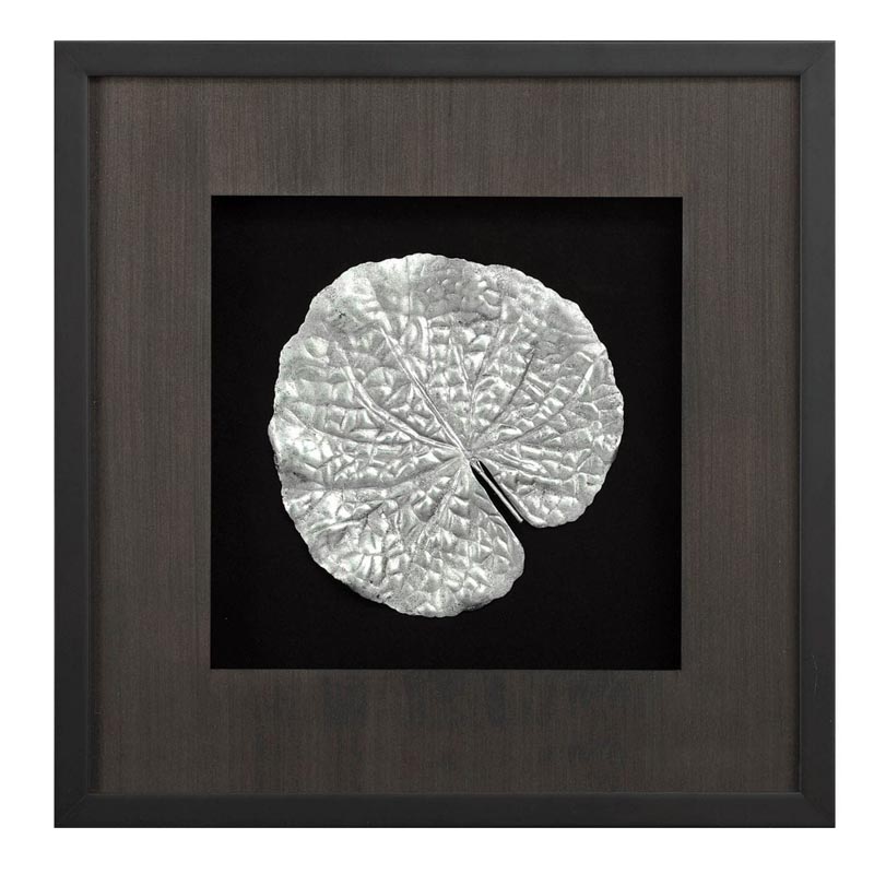 Панно Cassian Reniform Leaf Черный Серебряный Панно Cassian Reniform Leaf Черный Серебряный в Челябинске | Loft Concept