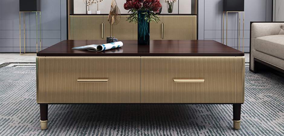 Birmingham Textured Coffee Table Gold Birmingham Textured Coffee Table Gold - Loft-Concept в Челябинске
