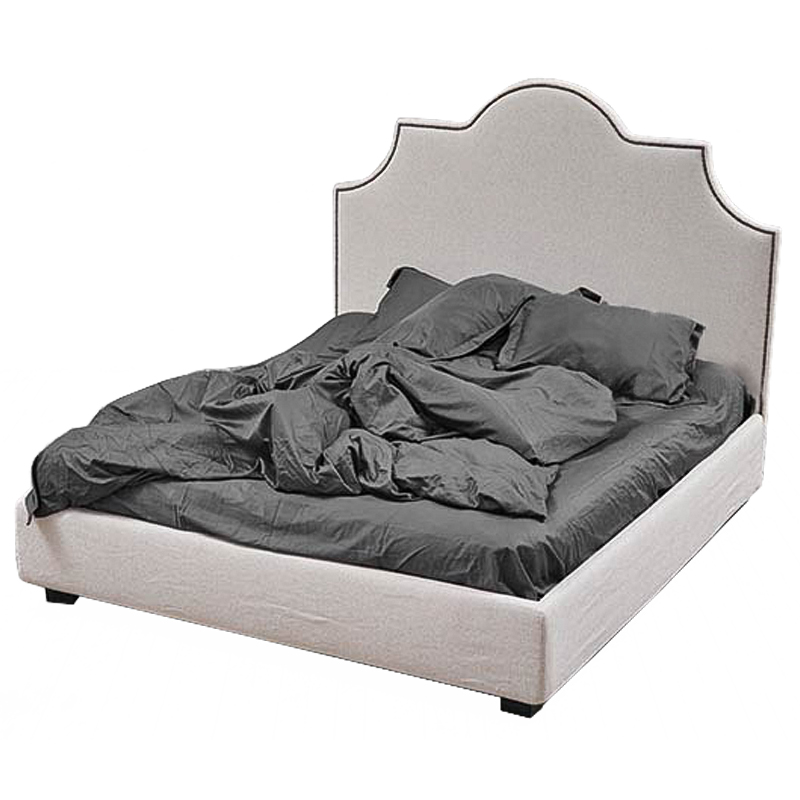 Кровать Headboard Angles Bed Светло-серый Кровать Headboard Angles Bed Светло-серый в Челябинске | Loft Concept