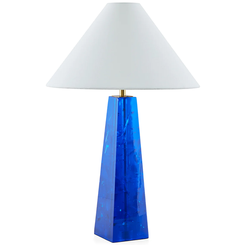 Настольная лампа Jonathan Adler Prisma Table Lamp Blue Белый Синий Латунь Настольная лампа Jonathan Adler Prisma Table Lamp Blue Белый Синий Латунь в Челябинске | Loft Concept