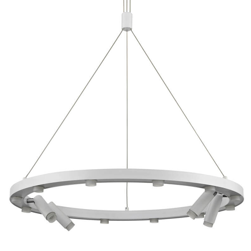 Люстра Rigor & Conciseness Lighting White Disk Белый Люстра Rigor & Conciseness Lighting White Disk Белый в Челябинске | Loft Concept