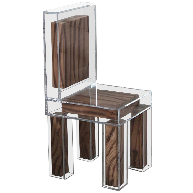 Стул Transparent Wood Chair Прозрачный Коричневый Стул Transparent Wood Chair Прозрачный Коричневый в Челябинске | Loft Concept