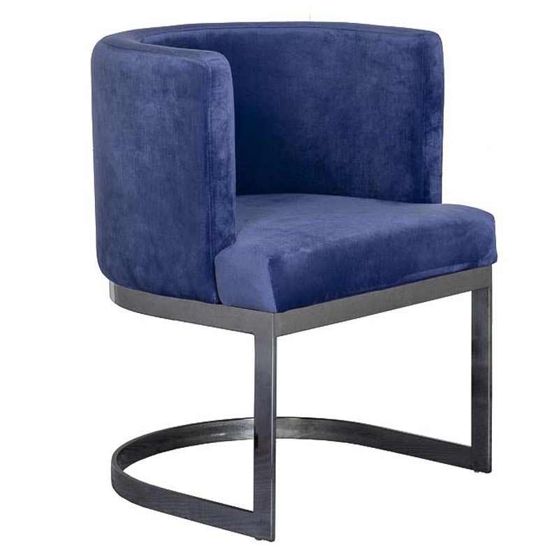 Стул Disalia Chair blue Темно-синий Темный хром Стул Disalia Chair blue Темно-синий Темный хром в Челябинске | Loft Concept