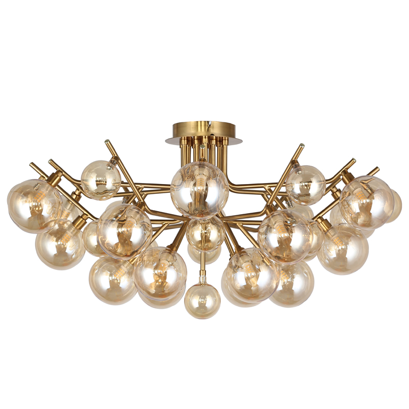Люстра Berries Chandelier Flower bronze 18 Бронза Прозрачный Люстра Berries Chandelier Flower bronze 18 Бронза Прозрачный в Челябинске | Loft Concept