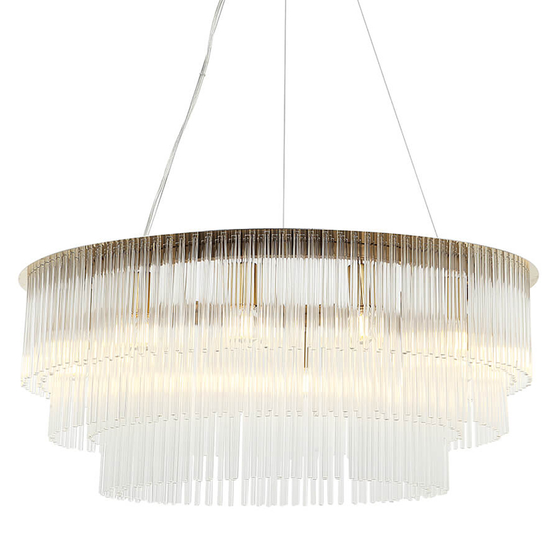 Люстра Harrison Chandelier gold 12 lamp Глянцевое золото Прозрачный Люстра Harrison Chandelier gold 12 lamp Глянцевое золото Прозрачный в Челябинске | Loft Concept