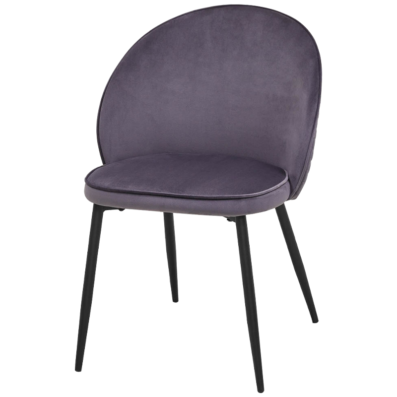 Стул с бархатной обивкой на металлических ножках Hexagon Pattern Chair Баклажан Черный Стул с бархатной обивкой на металлических ножках Hexagon Pattern Chair Баклажан Черный в Челябинске | Loft Concept