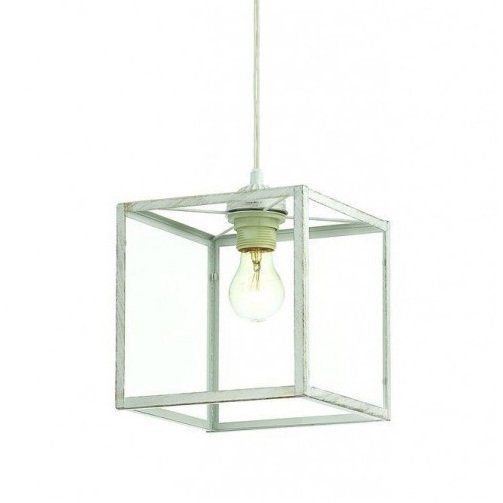 Подвесной светильник Loft Industrial Ortogonal Pendant Cube White Прозрачное Стекло Коричневый Подвесной светильник Loft Industrial Ortogonal Pendant Cube White Прозрачное Стекло Коричневый в Челябинске | Loft Concept