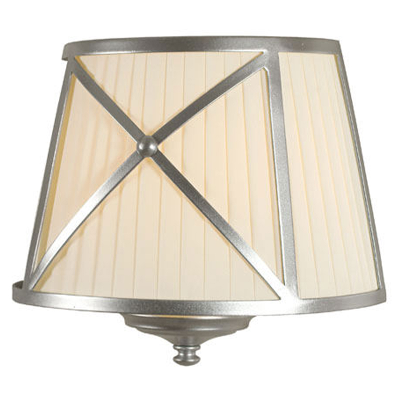 Бра Provence Lampshade Light Silver Wall Lamp Бежевый Серебряный Бра Provence Lampshade Light Silver Wall Lamp Бежевый Серебряный в Челябинске | Loft Concept