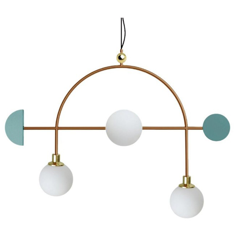 Дизайнерский Светильник Green Brown Space Ceiling Lamp by Dovain Studio Белый Латунь Бирюзовый Дизайнерский Светильник Green Brown Space Ceiling Lamp by Dovain Studio Белый Латунь Бирюзовый в Челябинске | Loft Concept