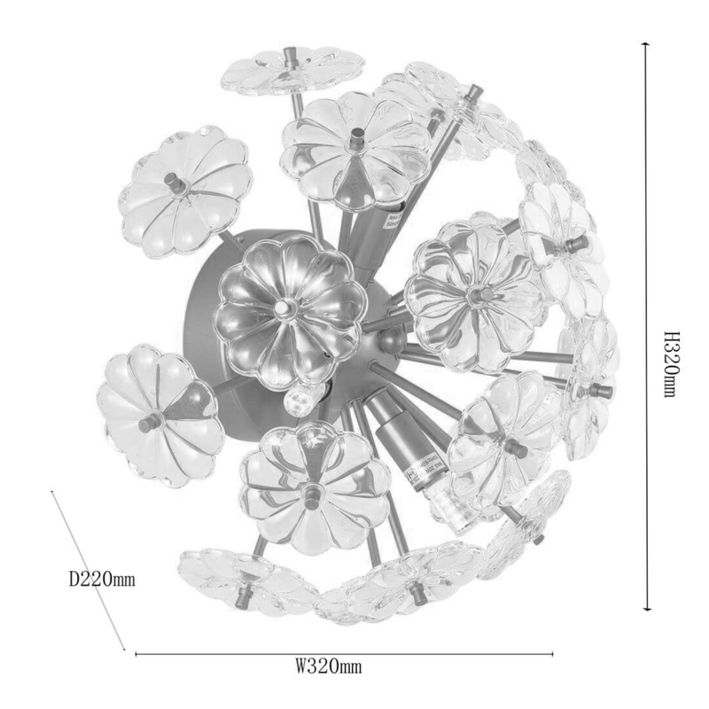 Бра Glass Flowers Sputnik Wall Lamp Бра Glass Flowers Sputnik Wall Lamp в Челябинске