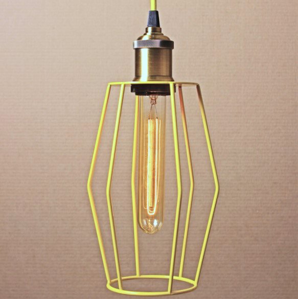 Подвесной светильник Wire Cage Pendant Spauk Yellow Желтый Подвесной светильник Wire Cage Pendant Spauk Yellow Желтый в Челябинске | Loft Concept