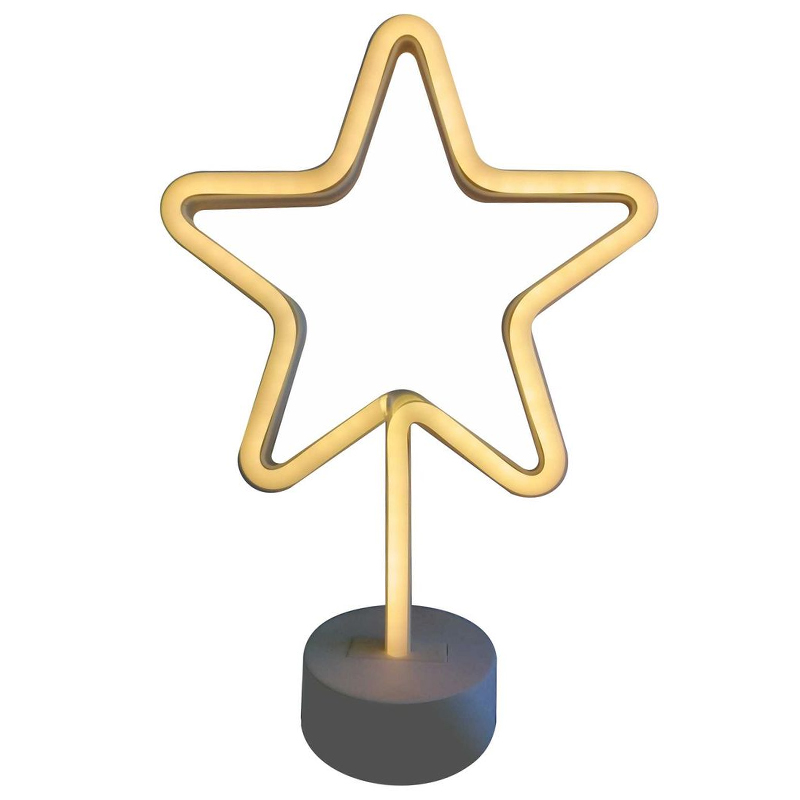 Неоновая настольная лампа Night Star Белый Неоновая настольная лампа Night Star Белый в Челябинске | Loft Concept