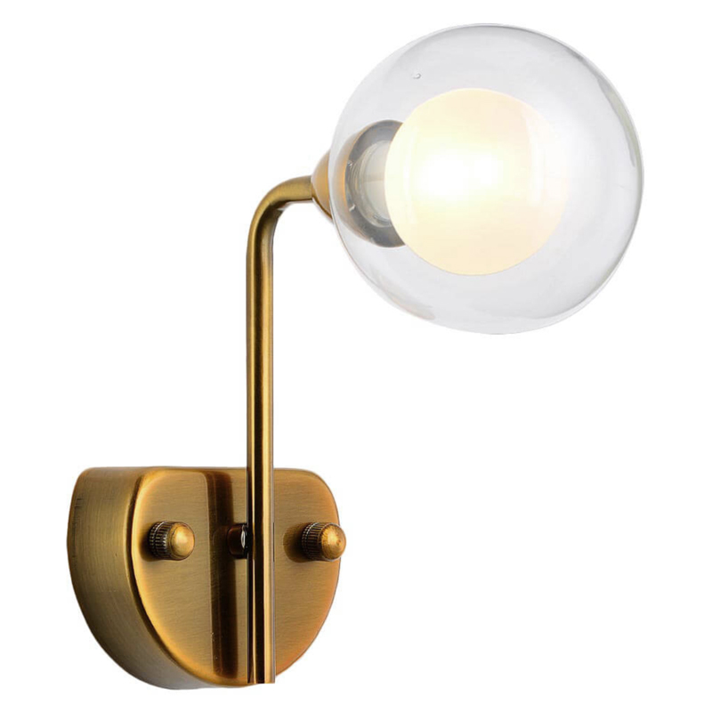 Бра Bistro Globe Milk Wall Lamp Прозрачный белый Латунь Бра Bistro Globe Milk Wall Lamp Прозрачный белый Латунь в Челябинске | Loft Concept