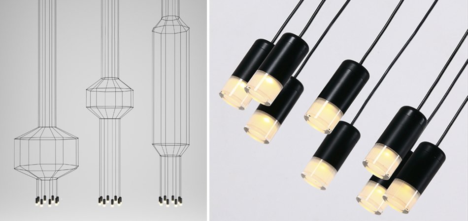 Vibia Wireflow Chandelier 0307 LED Suspension lam Vibia Wireflow Chandelier 0307 LED Suspension lam - Loft-Concept в Челябинске