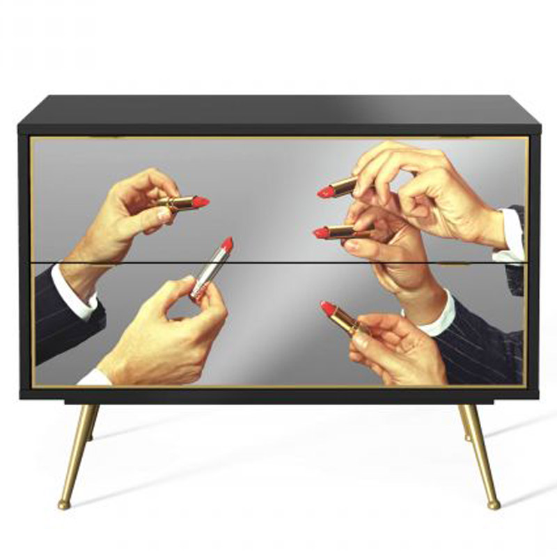 Комод Seletti Chest of Two Drawers Lipstick Мульти Черный Золотой Шампань Комод Seletti Chest of Two Drawers Lipstick Мульти Черный Золотой Шампань в Челябинске | Loft Concept