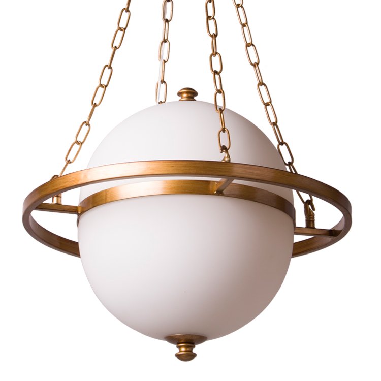 Люстра Saturn Chandelier Золотой Молочный Люстра Saturn Chandelier Золотой Молочный в Челябинске | Loft Concept