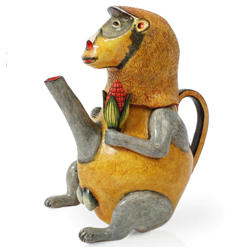 Кувшин Обезьяна с Кукурузой Monkey Teapot Желтый Кувшин Обезьяна с Кукурузой Monkey Teapot Желтый в Челябинске | Loft Concept