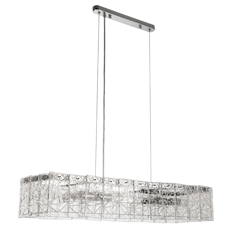 Люстра Alvaro Crystal Rectangular Chandelier Прозрачный Хром Люстра Alvaro Crystal Rectangular Chandelier Прозрачный Хром в Челябинске | Loft Concept