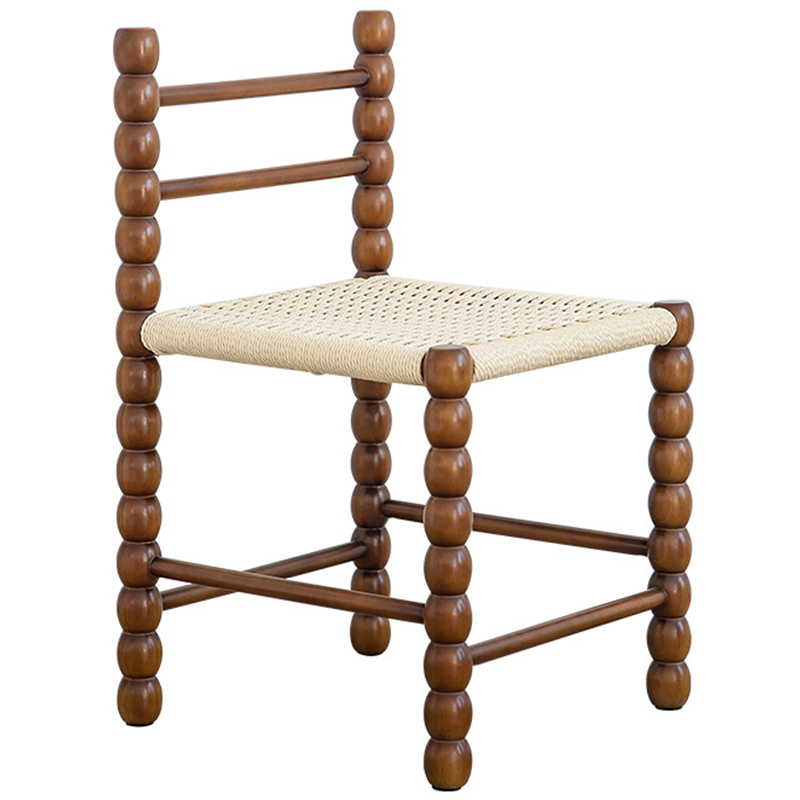 Стул French Corner Chair Brown Коричневый Бежевый Стул French Corner Chair Brown Коричневый Бежевый в Челябинске | Loft Concept