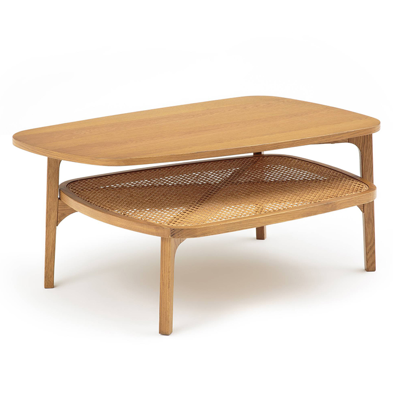Кофейный стол Morten Wicker Coffee Table Светлый дуб в Челябинске | Loft Concept 