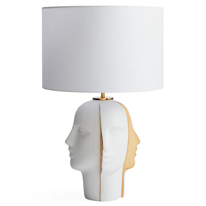 Настольная лампа ATLAS SPLIT TABLE LAMP Глянцевое золото Белый Настольная лампа ATLAS SPLIT TABLE LAMP Глянцевое золото Белый в Челябинске | Loft Concept