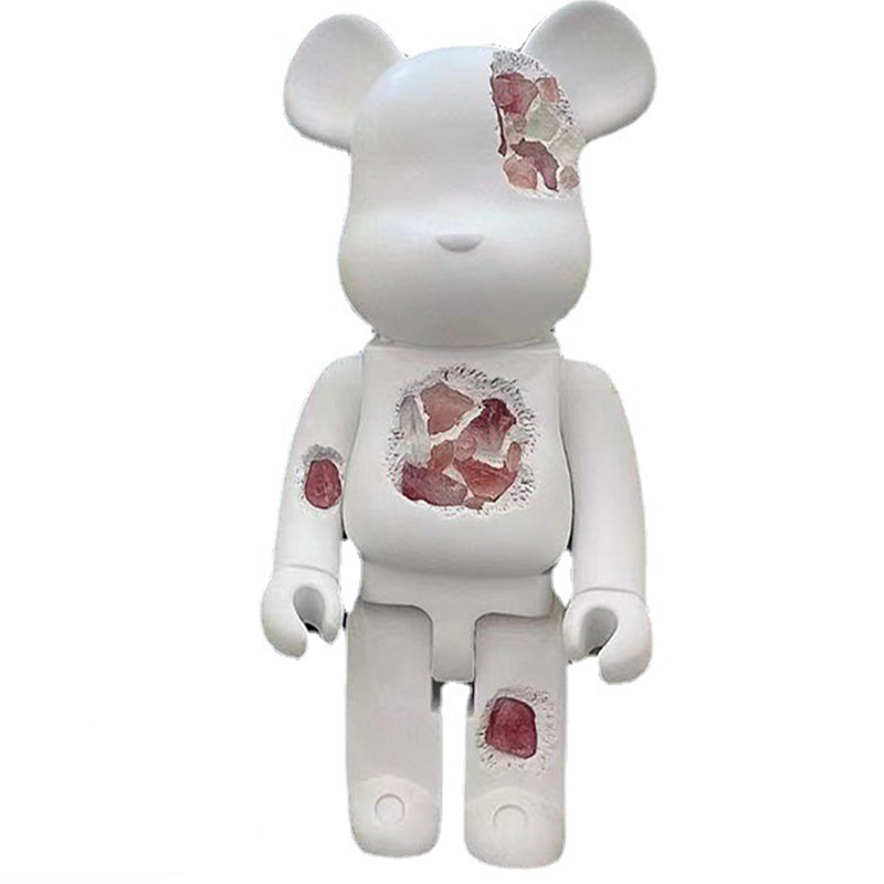 Статуэтка Bearbrick Pink Crystal Белый Розовый пастельный Статуэтка Bearbrick Pink Crystal Белый Розовый пастельный в Челябинске | Loft Concept