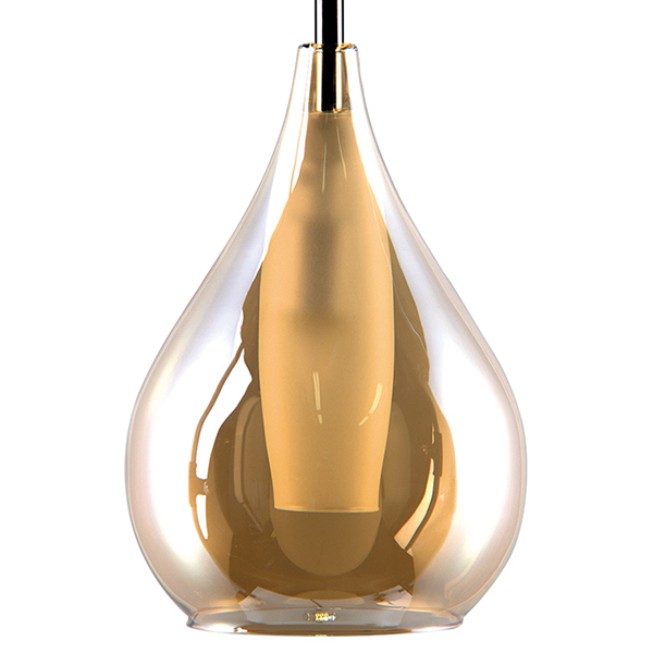 Подвесной светильник Candiano Amber One Янтарь (Amber) Хром в Челябинске | Loft Concept 