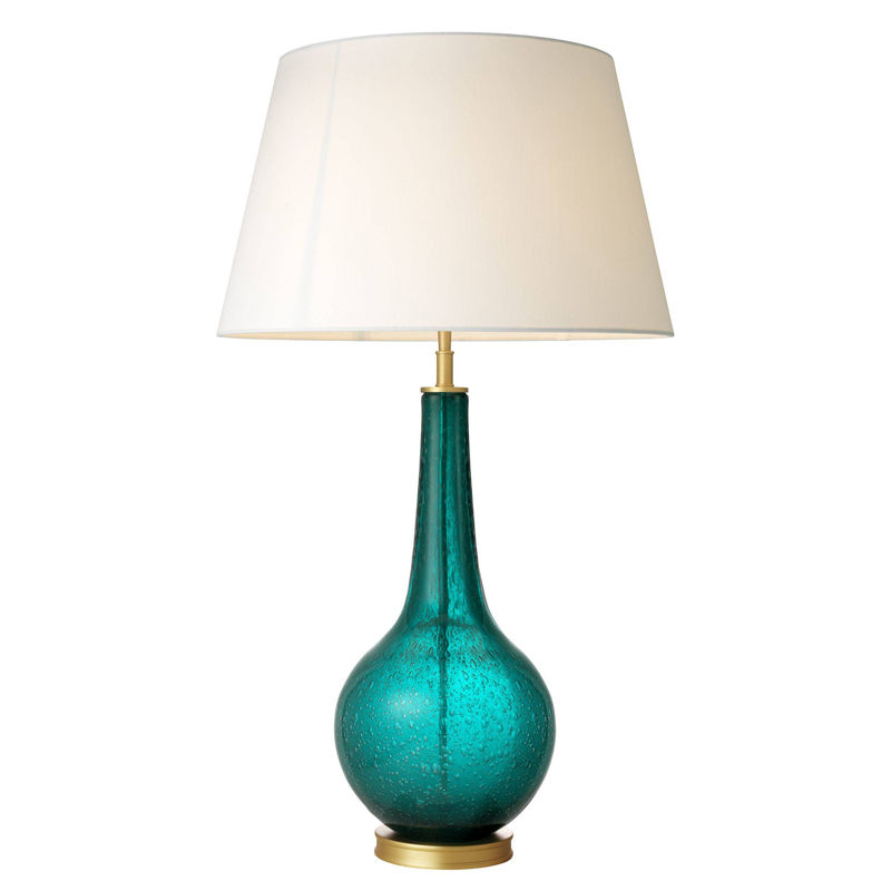 Настольная лампа Eichholtz Table Lamp Massaro Бирюзовый Латунь Белый Настольная лампа Eichholtz Table Lamp Massaro Бирюзовый Латунь Белый в Челябинске | Loft Concept