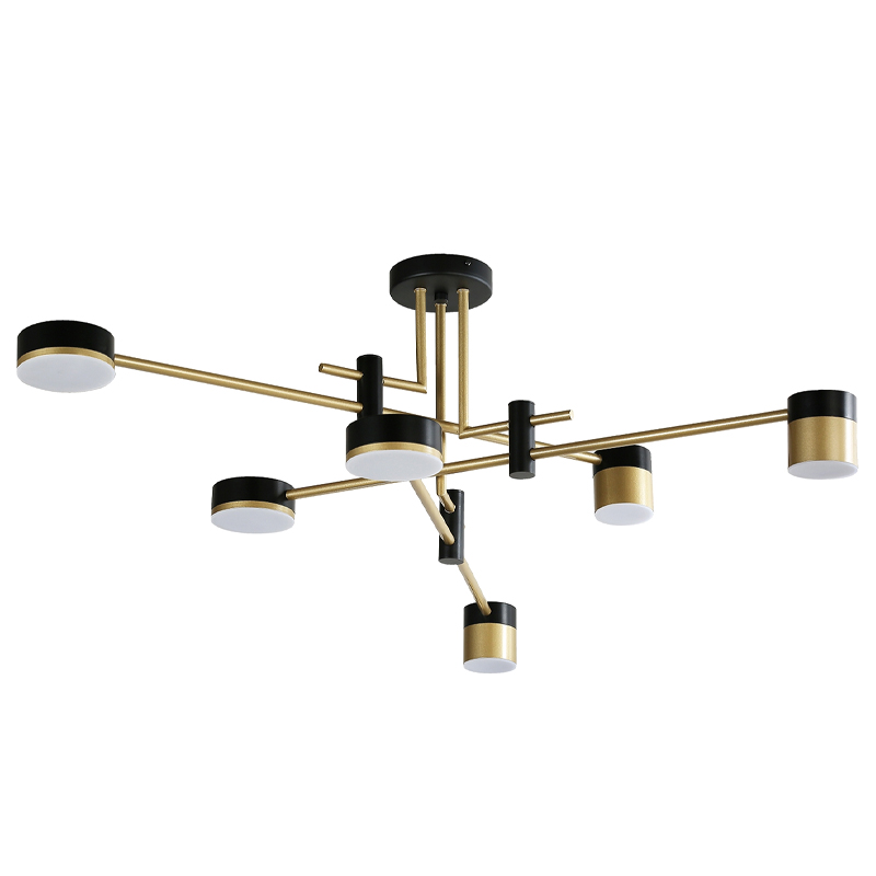 Светодиодная люстра Maxine Light 6 ламп Белый Золотой Черный Светодиодная люстра Maxine Light 6 ламп Белый Золотой Черный в Челябинске | Loft Concept
