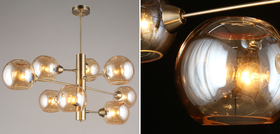 Люстра Staggered Glass Латунь - фото №1