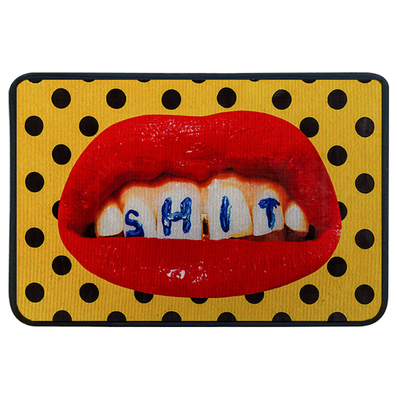 Ковер Seletti Rectangular Rug Teeth Small Желтый Красный Ковер Seletti Rectangular Rug Teeth Small Желтый Красный в Челябинске | Loft Concept