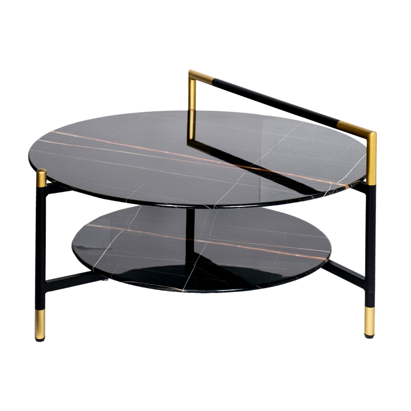 Кофейный столик Coffee Table CARTER 80 Черный Золотой в Челябинске | Loft Concept 