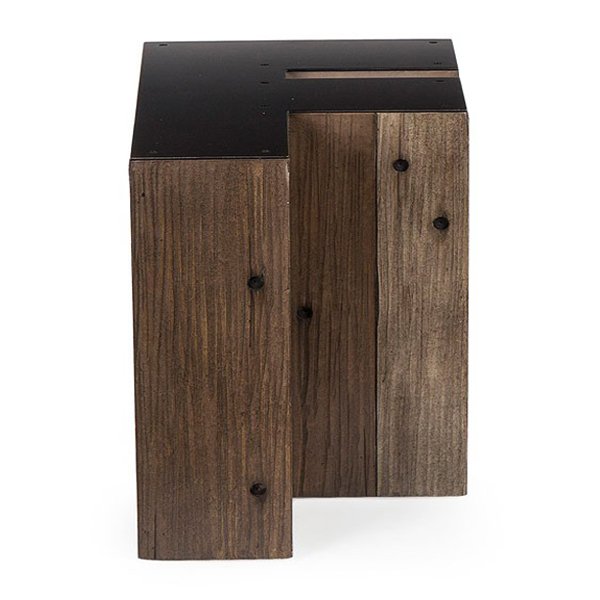 Столик Wooden Alphabet F Side Table Графит Коричневый в Челябинске | Loft Concept 