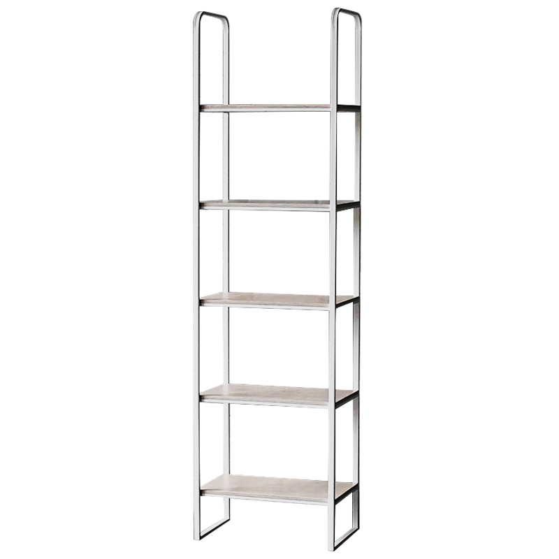 Стеллаж Ayman Industrial Metal Rust Rack Белый Древесина Стеллаж Ayman Industrial Metal Rust Rack Белый Древесина в Челябинске | Loft Concept