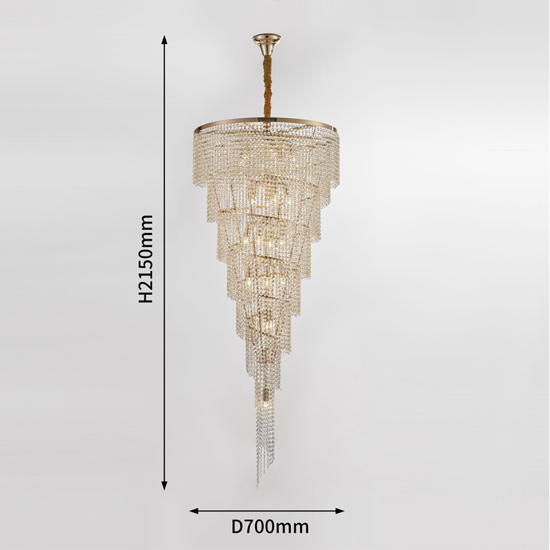 Хрустальная люстра Crystal Art Bronze D70 см в Челябинске