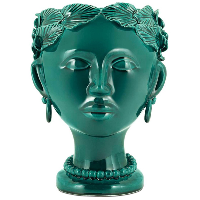 Ваза Vase Selva Mono Copper Green Изумрудный Ваза Vase Selva Mono Copper Green Изумрудный в Челябинске | Loft Concept